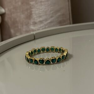 LISA GOZLAN GREEN HEART BRACELET
